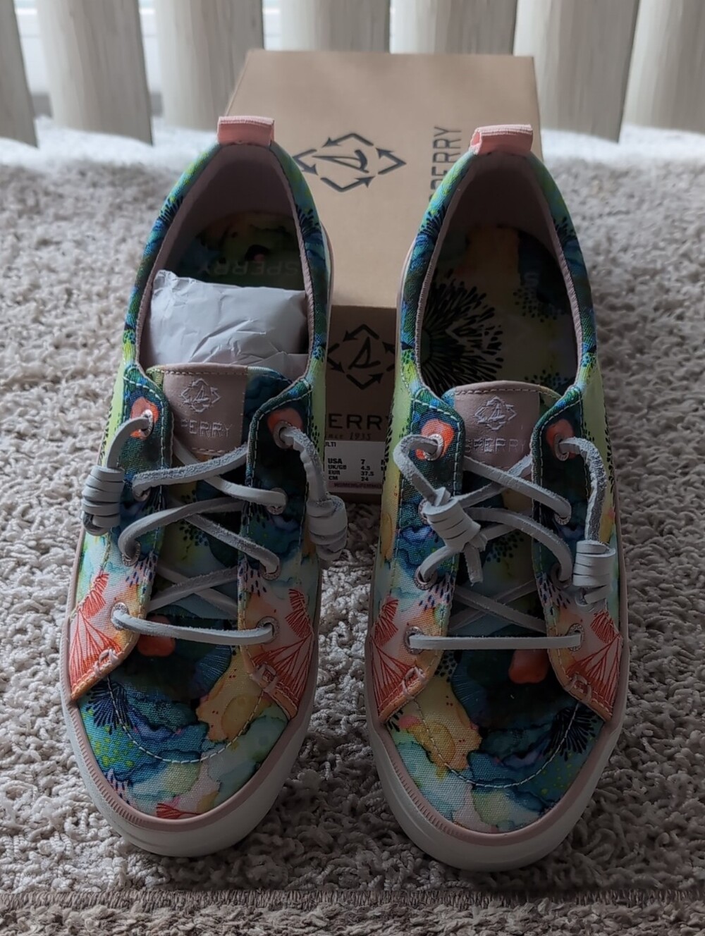 Sperry Women's Floral Watercolor Boat Shoes - Multi Color